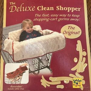 NWT Red plaid grocery cart baby cover reverses to Sherpa.